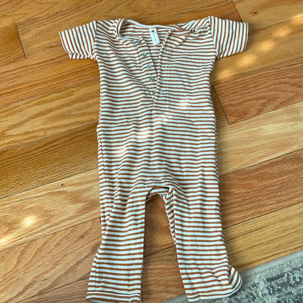 Quincy Mae 3-6 mos striped romper